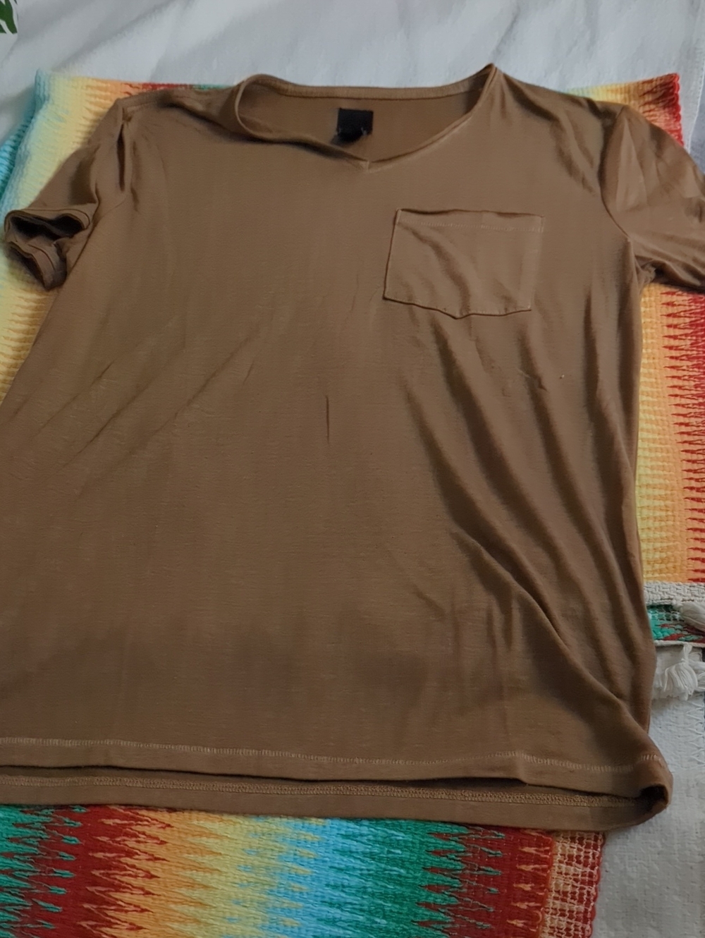 Zara Men’s Short-Sleeve Pocket Tee - Brown